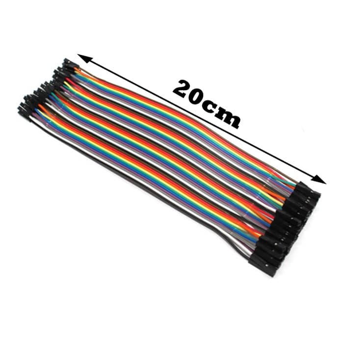 Cabo Wire Jumper 20cm 40 Fios Fêmea-fêmea Protoboard Arduino