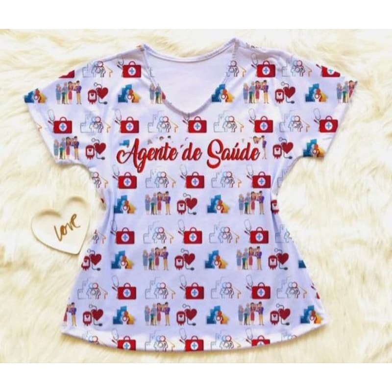 CAMISA PROFISSÃO CURSO AGENTE DE SAUDE/AGENTE COMUNITARIO DE SAUDE/SUS/VACINAÇÃO/VACINADORA