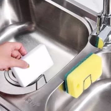 Suporte para Bucha de Pia Porta Esponja Aço Inoxidável