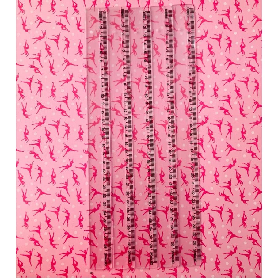 Régua Plástica Simples Transparente 30cm Waleu