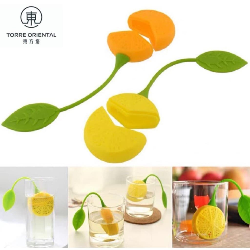 Infusor De Chá Limão ou morango Em Silicone Divertido E Reutilizável