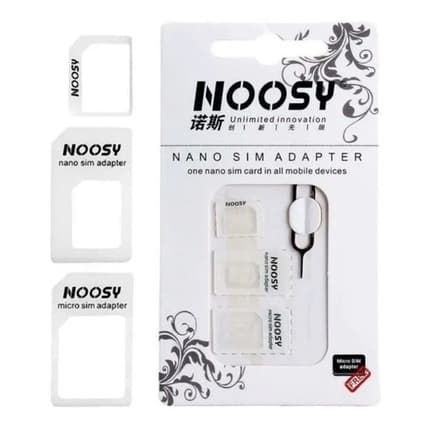 Adaptador Chip Nano Sim Micro Sim 3x1 Com Clip Abrir Bandeja