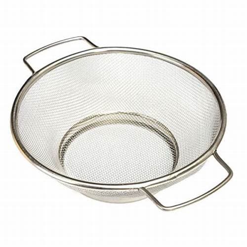 KIT 2 Escorredor  MACARRAO Alimentos Aço Inox MULTIUSO COM ALÇA 25CM