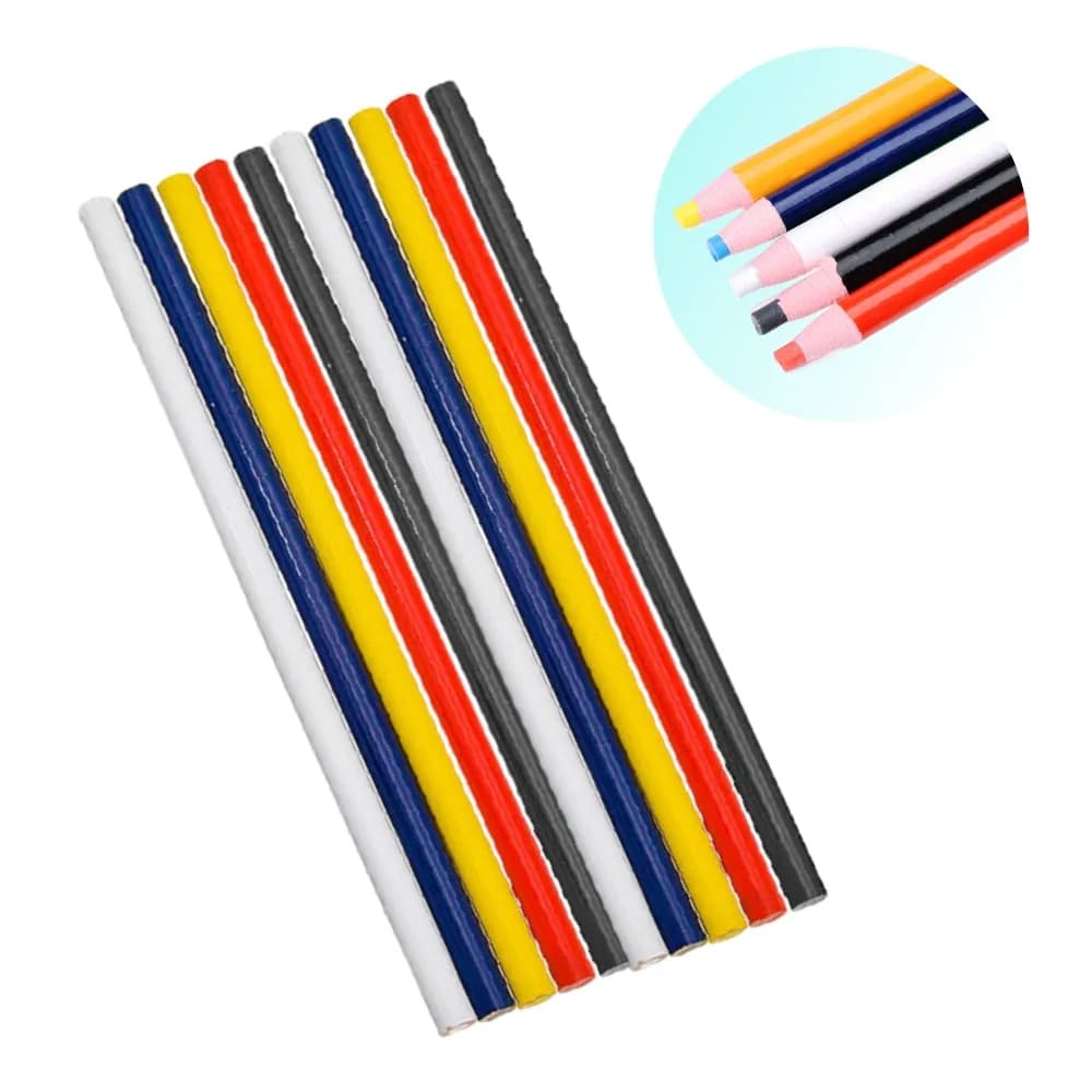 10 Lápis Giz Alfaiate Marcar Riscar Tecido Cores Costura Patchwork