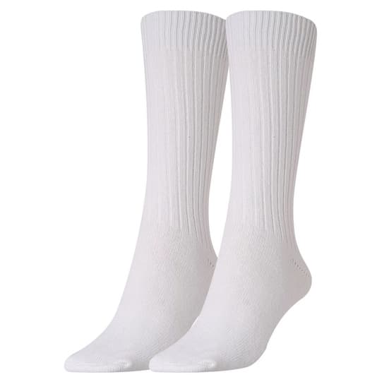 Kit 3 Pares Meia Branca Cano longo Feminina Off white  90 % algodão