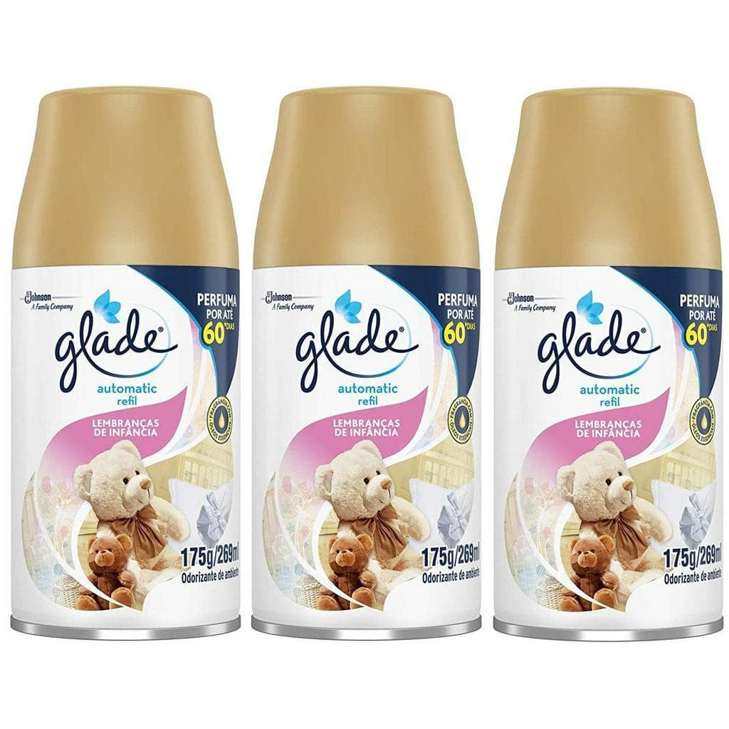 Kit 3 Refil Odorizador Glade Lembranças De Infância 269ml