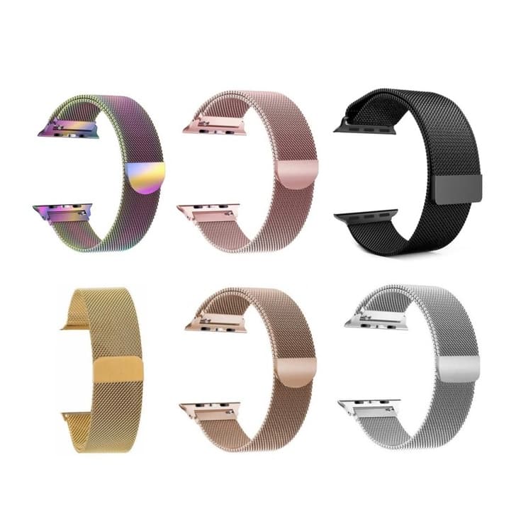 Pulseira 42mm 44mm Milanese Aço Magnética Para Relógio Smartwatch  Várias Cores