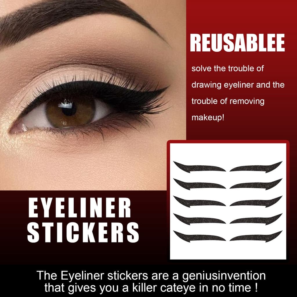 Cartela de Delineador Adesivo 4 pares para os olhos T-308