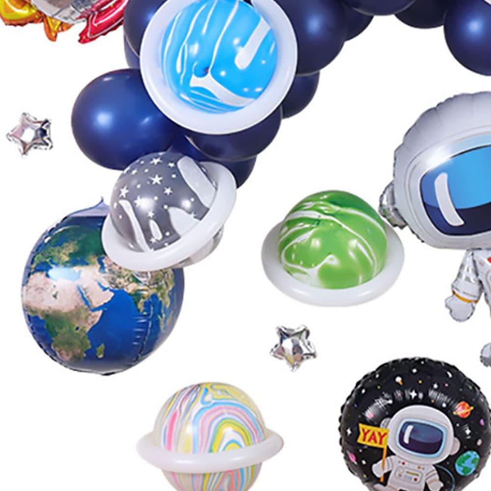 5 Pçs Série Espaço Balão De Látex Feliz Aniversário Festa Decoração Terra Planeta Explorar Proteger Ambiente Tema Lua