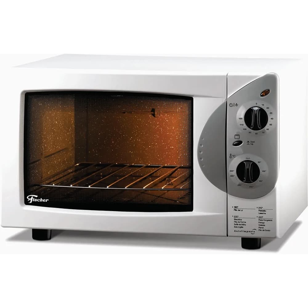 Forno Elétrico Fischer Grill Branco Auto Limpante Luz Interna 44L