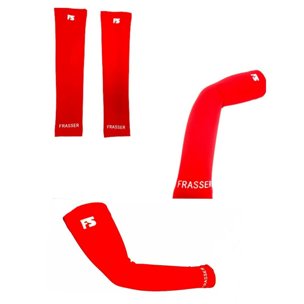 MERAH Red Basketball Gym Fitness Voleibol Armsleeve Meias De Mão , 2 Peças