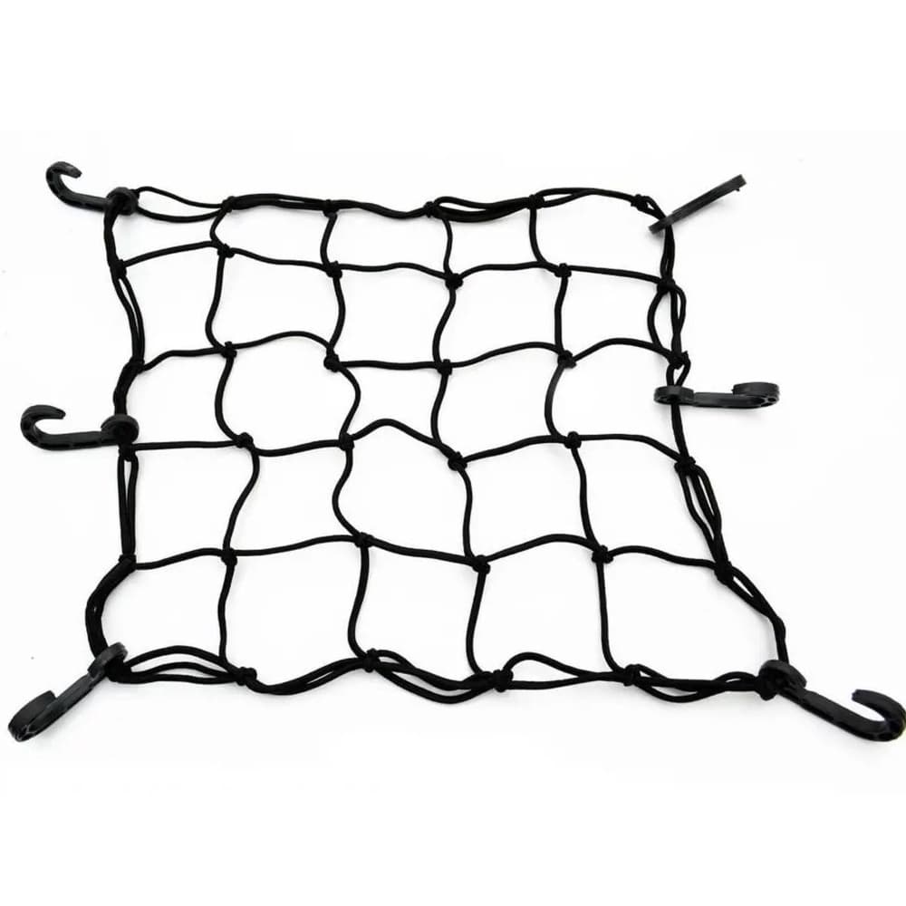Rede Elástica Aranha Moto Bagageiro Baú Redinha 35x35 Preta