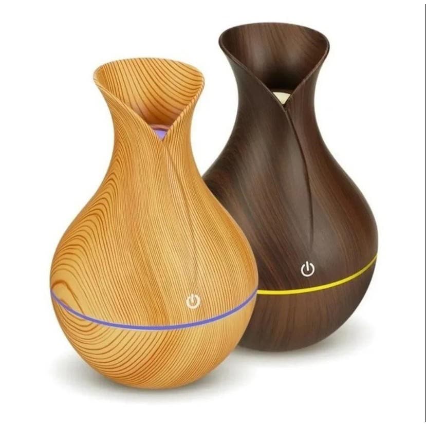 Mini Umidificador Aromatizador Ambientes Usb Tipo Madeira 130ml