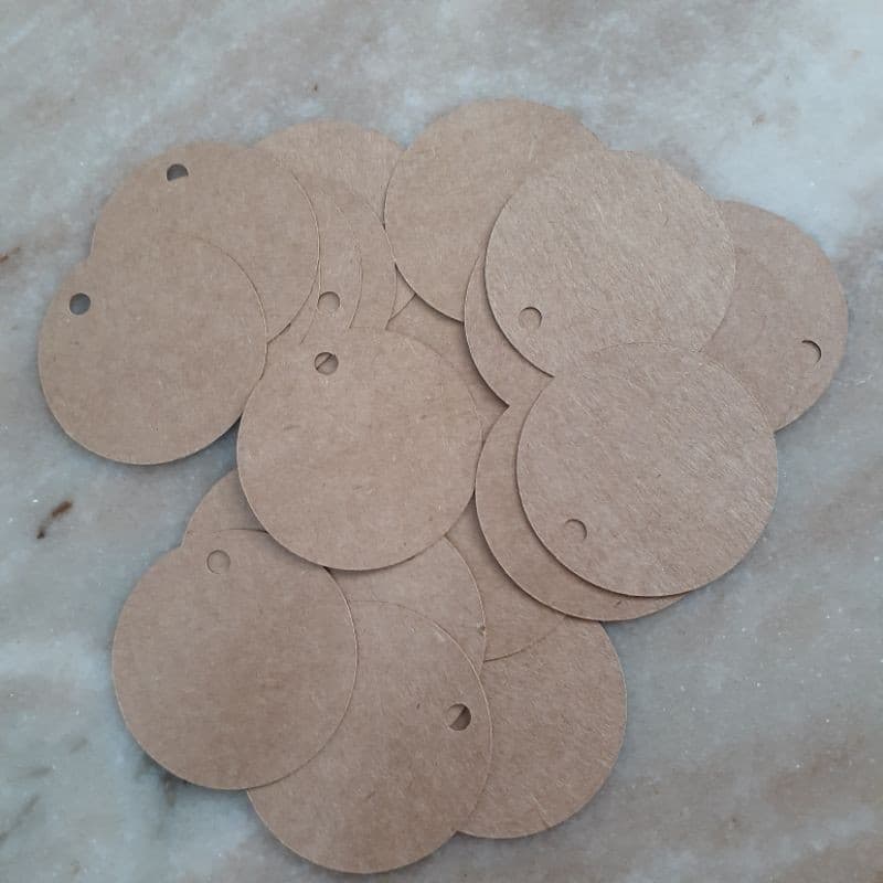 72 Tags Kraft 4cm Lisa com furo