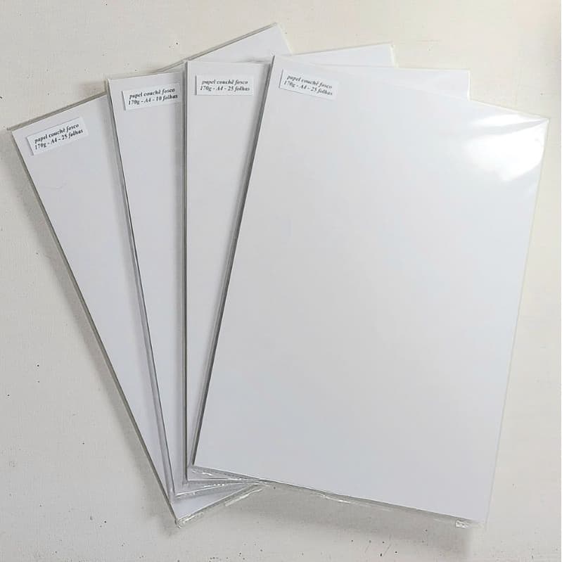 Papel Couchê Fosco - 170g - A4