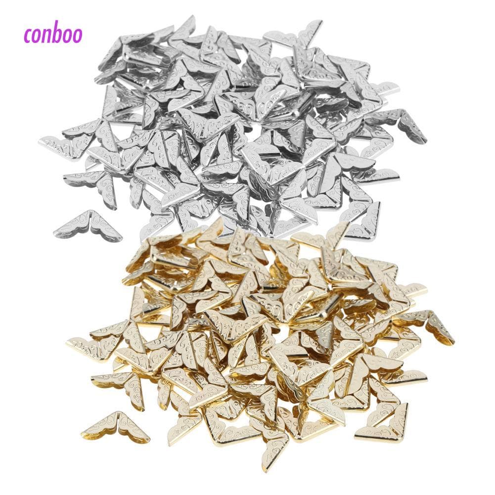 Conboo 100pçs Protetores De Quina Tom Para Scrapbooking / Álbum / Livro De Metal