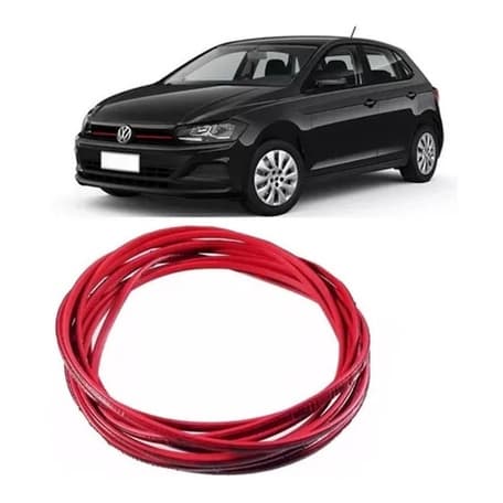 Friso Aplique Vermelho Tuning Fita Decorativa Grade 1m X 7mm