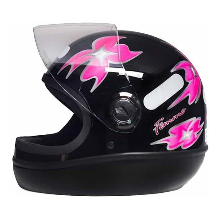 Capacete Feminino Taurus San Marino Formula 1R C/ Flor Femme Modelo Novo