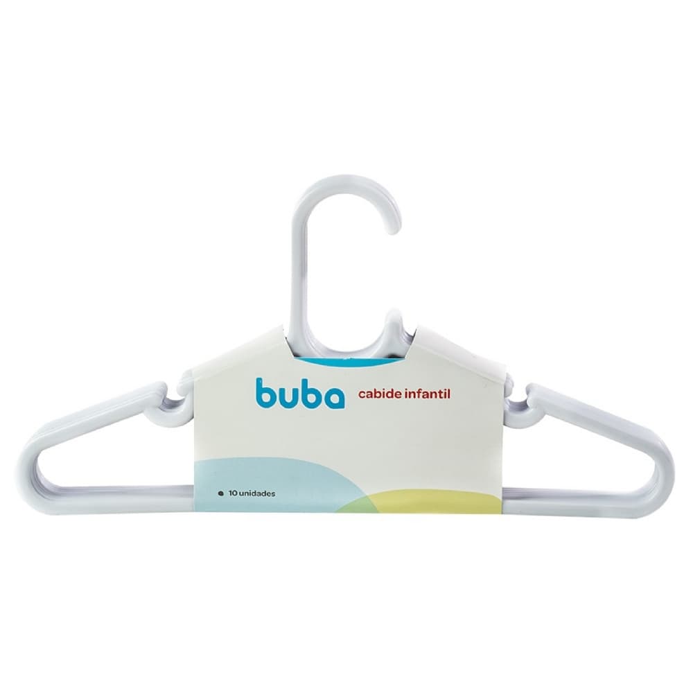 Cabide Infantil 10 Unidades Branco 12715 - Buba