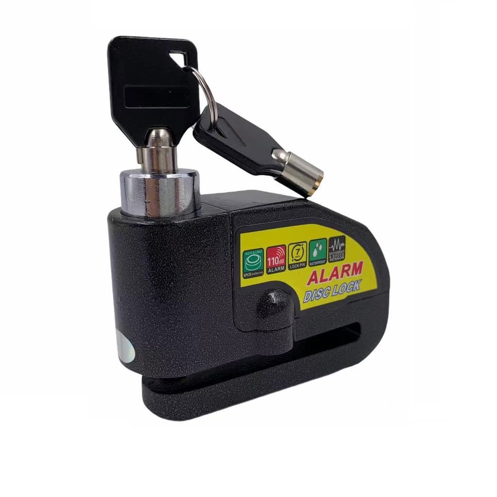 Trava Cadeado De Freio Disco Com Alarme Sonoro Para Moto