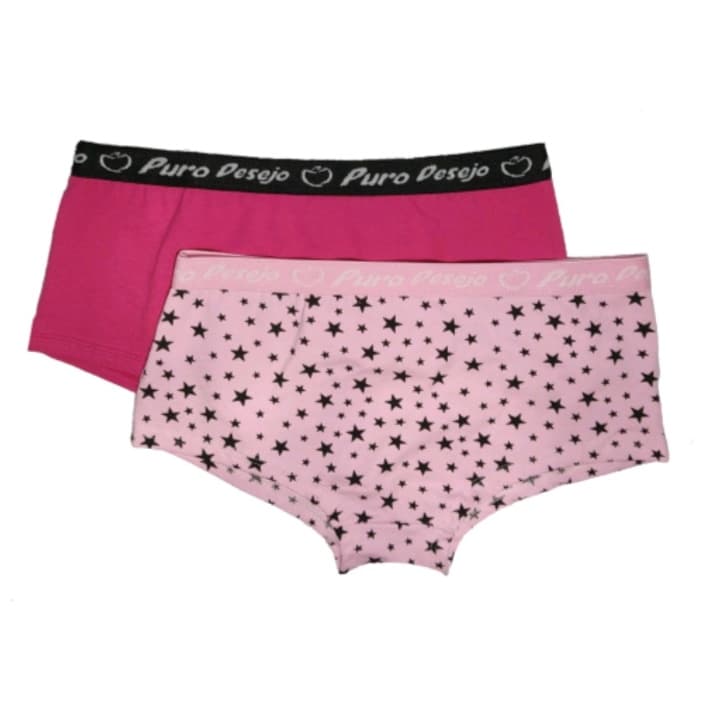 5 Calcinha Boxer Feminina de Algodão R:0333
