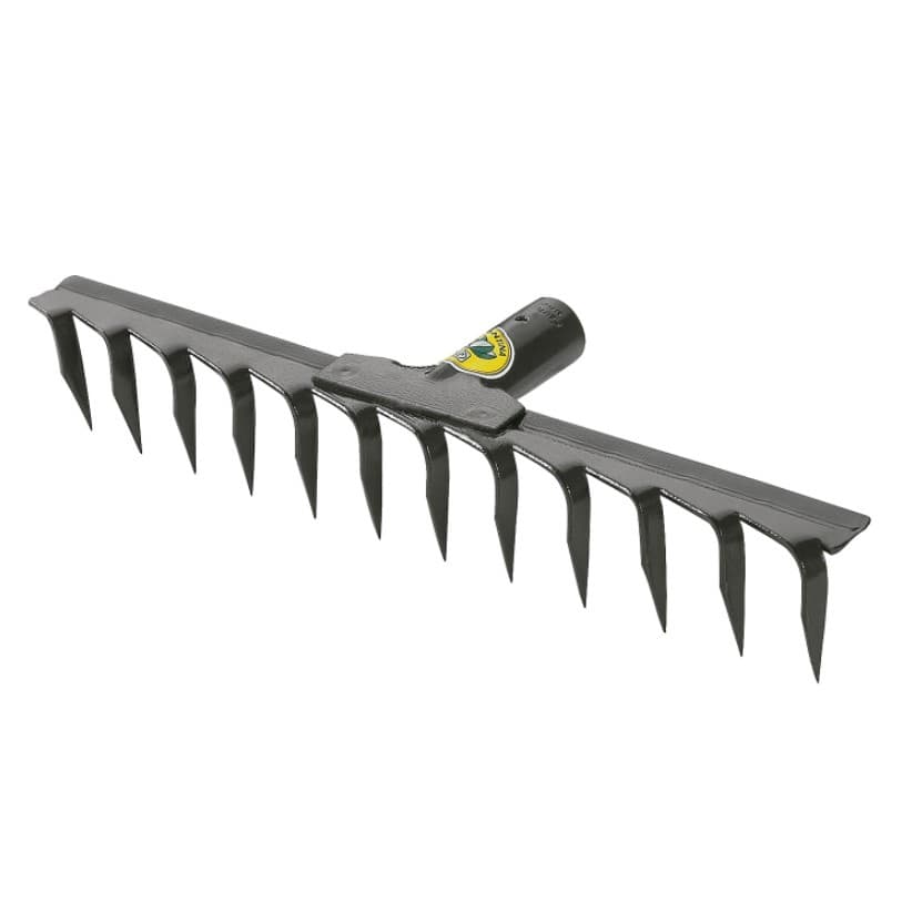 Ancinho Rastelo Grande Sem Cabo 16 Dentes Profissional Jardinagem Tramontina