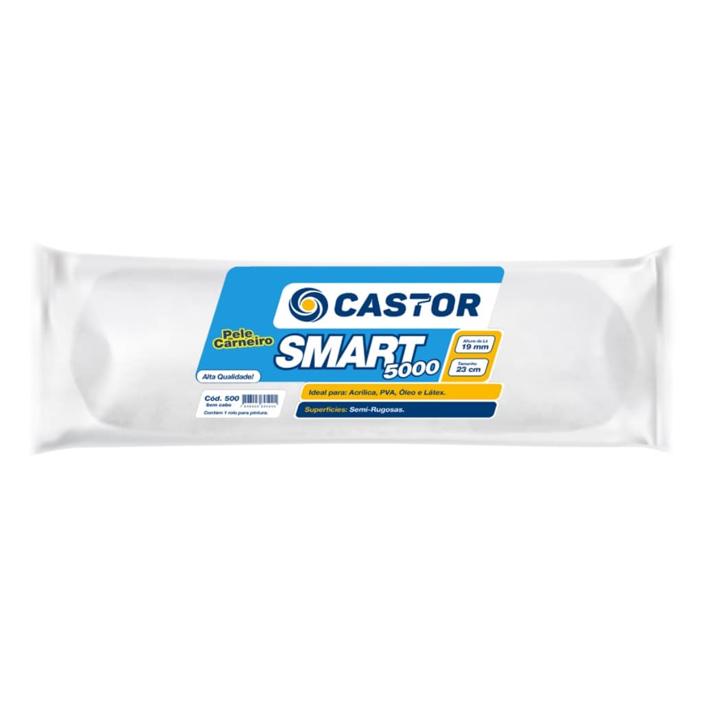 Rolo para Pintura Pele de Carneiro Smart 5000 - 19x23CM s/cabo - Castor