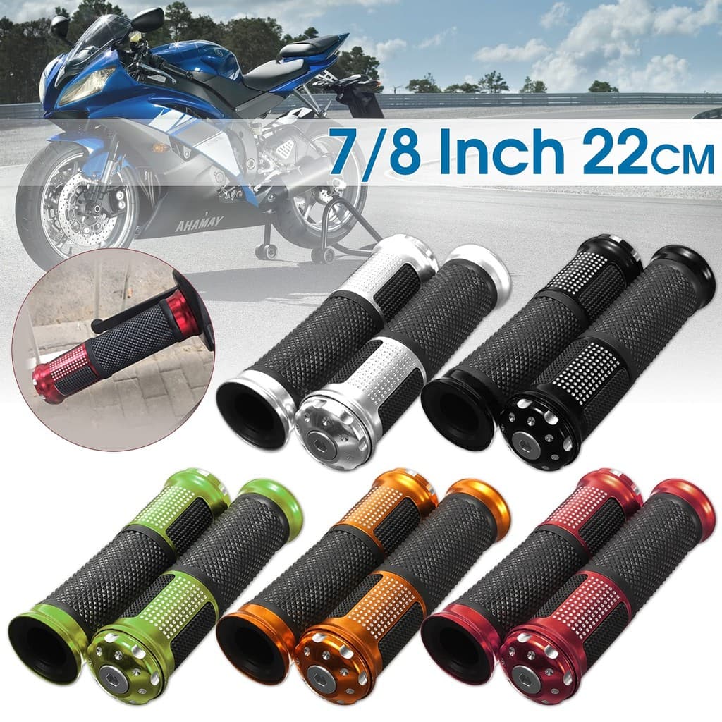 Punhos De Guiador De Motocicleta Antiderrapantes De Borracha De Metal De Liga De Alumínio CNC