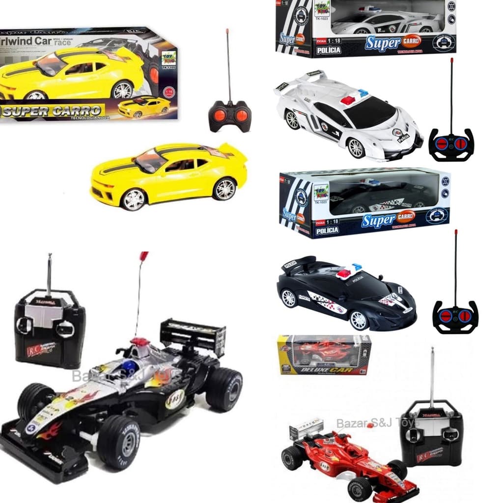 Carro Carrinho Controle Remoto Barato Modelo Sport Corrida Brinquedo Anda para Trás e Para Frente Carrinho Camaro Brinquedo