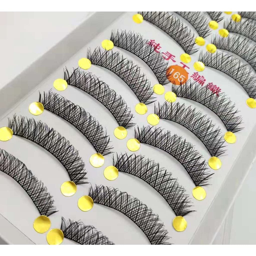 165 # Cílios Postiços Feitos À Mão 10 Pares