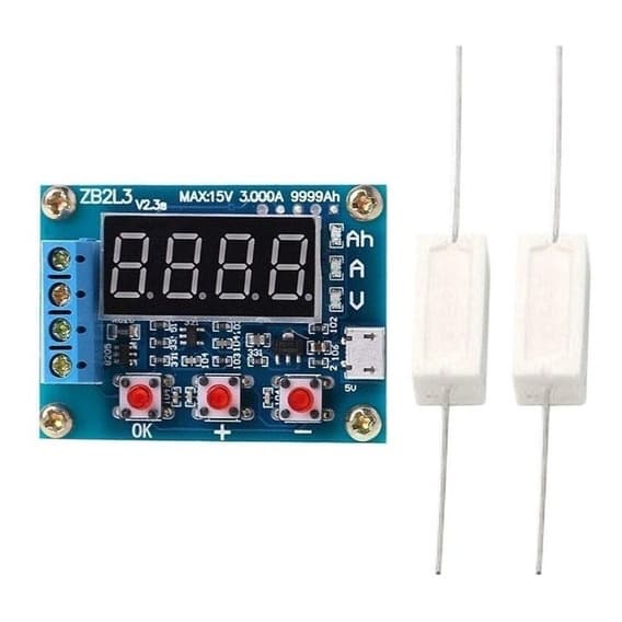 Testador Medidor Capacidade Real Bateria 18650 ZB2L3 - Placa Teste Medidor de Bateria Li-Ion - Eletrônica - 1 Peça