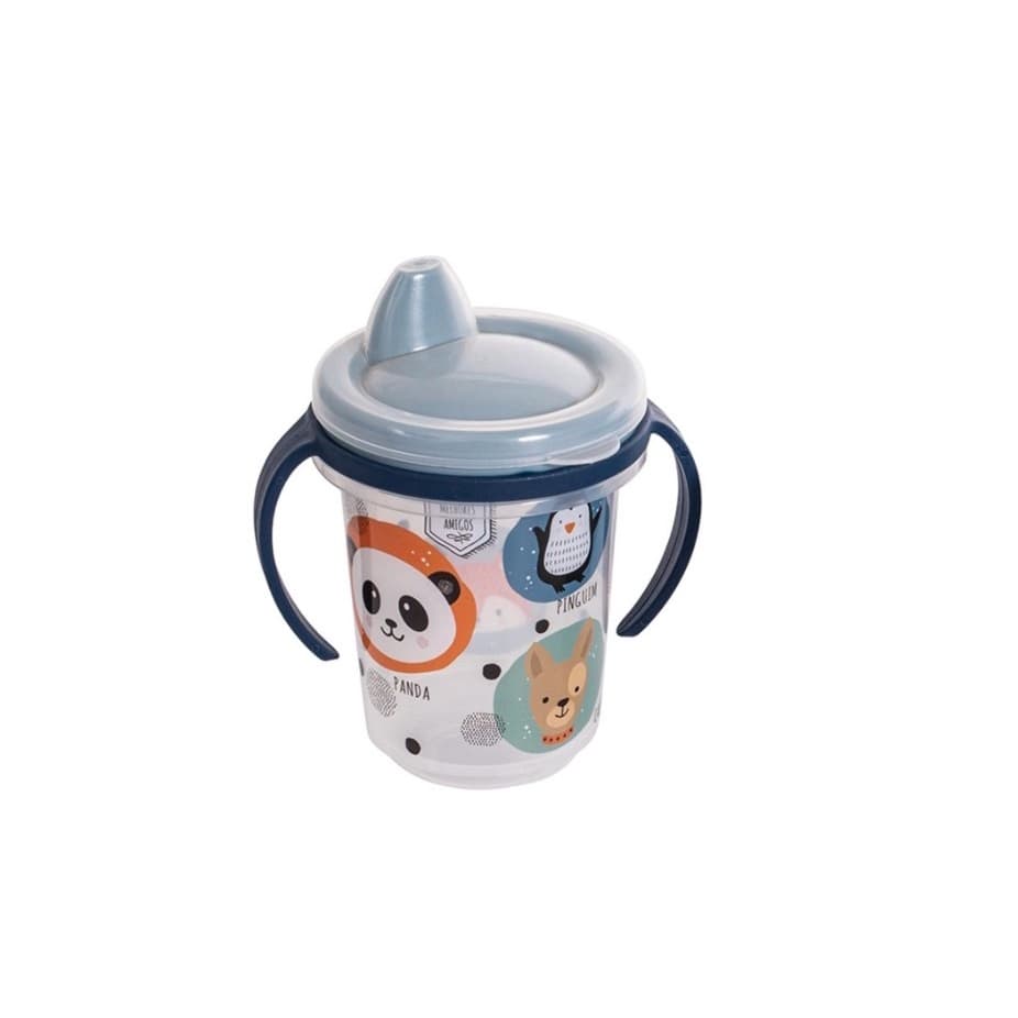 Copo Caneca Trio De Treinamento Com Tampa e Alça Removível 330ml