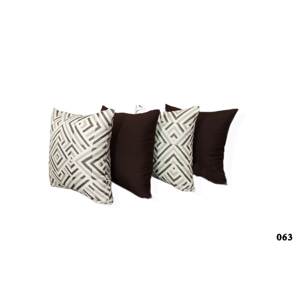 Kit Com 4 Capas de Almofadas Decorativas 45x45 Com Zíper Invisível Mod 063