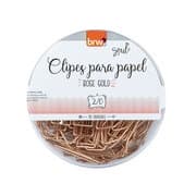 Clipes Para Papel 2/0 Rose Gold Pote c/ 50un