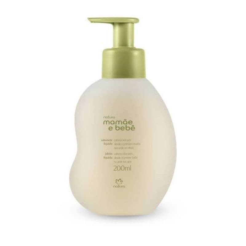 Sabonete Líquido Tradicional Mamãe e Bebê Natura 200ml ou Refil 200ml Linha Mamãe e Bebê Natura