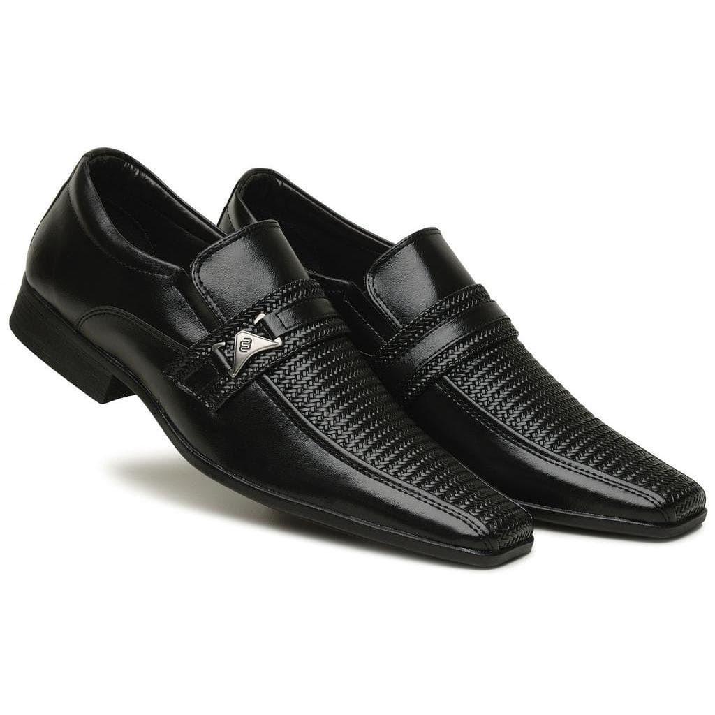Sapato Social Confort Bertelli com Textura 70092 - Preto