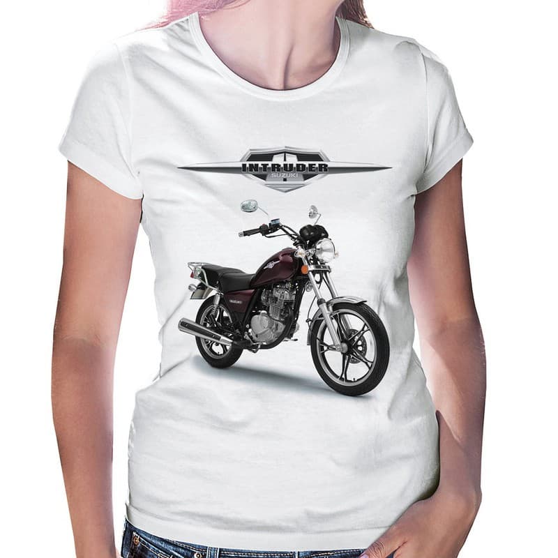 Baby Look Moto Suzuki GN 125 Intruder Vermelha