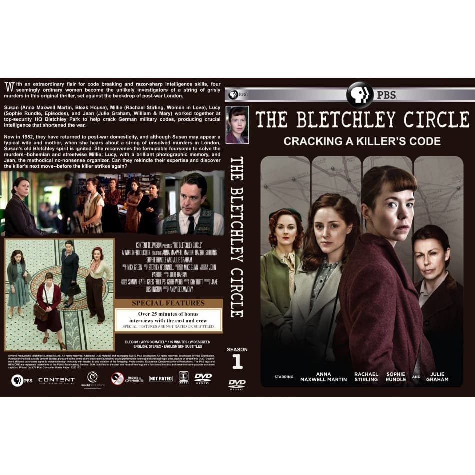 Dvd The Bletchley Circle - As 2 Temporadas Completas - Legendado - 02 Discos