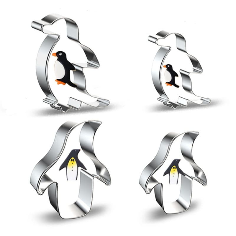 Kellnny Cortadores De Biscoitos De Aço Inoxidável Dos Desenhos Animados Em Forma De Pinguim Biscoito DIY Utensílio De Co