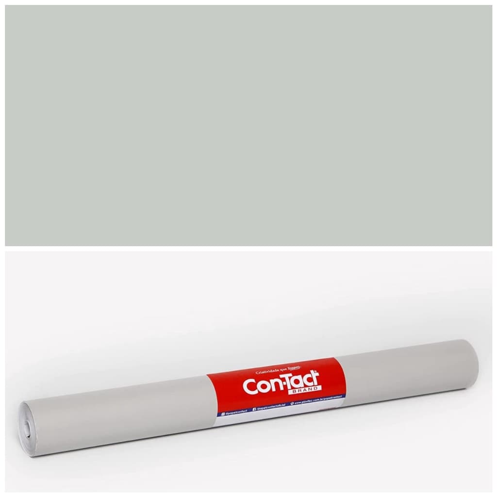 Papel Adesivo Contact Cinza Fosco Opaco Lavável 45 Cm X 2 Mts