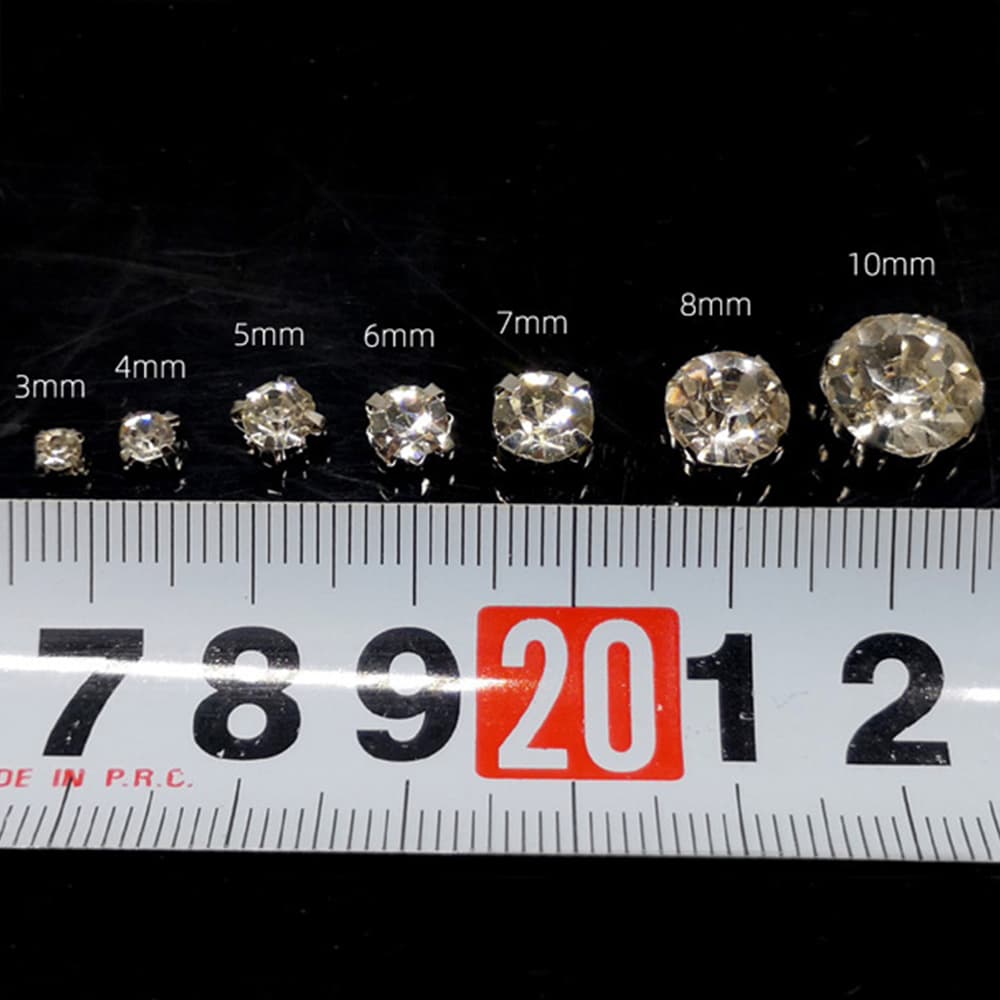 3/4/5/6/7/8/10mm Cristal Claro Strass Costurar Em Pedras De Para Roupas Bolsa De Mão Costura Decoração DIY