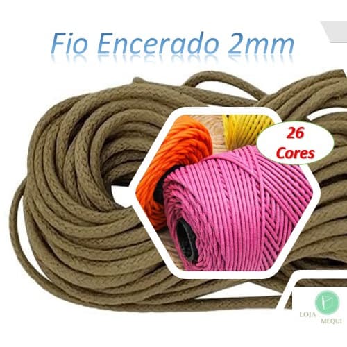 5 Metros Fio Cordão Encerado 2mm