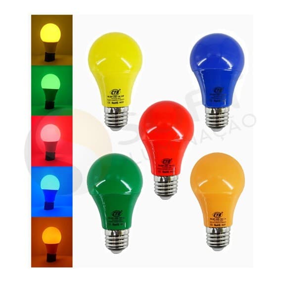 Lampada Bulbo 7W Amarelo