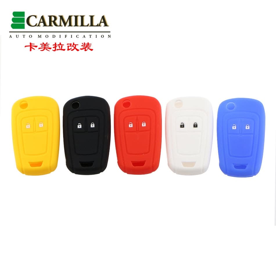 Capa Da Caixa De Chave De Silicone Para Carro 2 Botões Opel Vauxhall Corsa Insignia Astra MOKKA Zafira Porta-Chaves Remoto