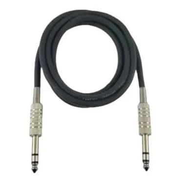 Cabo P10 Stereo X P10 Stereo 1 Metros - Balanceado - Niquel