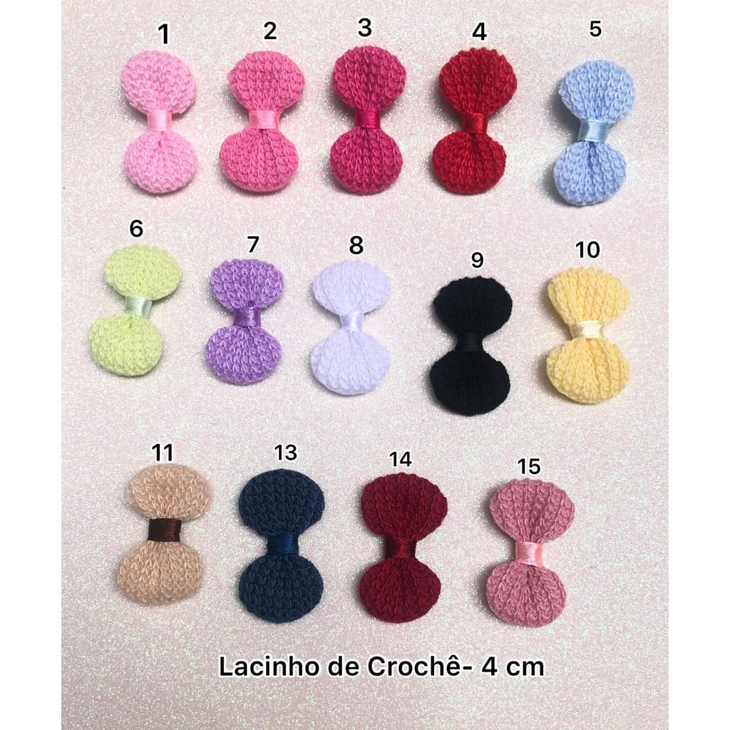 Lacinho de Crochê 4cm (Escolha para a partir de 6 Unidades) para Laços e Tiaras