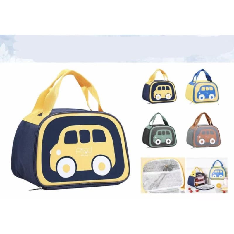 Bolsa Térmica Lancheira Infantil Menina Menino Para Marmita Lanche Creche Escola Modelo Carro