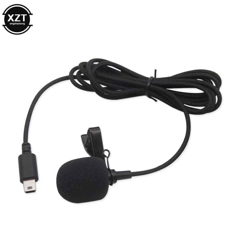 Para Gopro Hero 3 1.2M Profissional Mini USB Omni-Direcional Microfone Estéreo Com Clipe De Colar 3 + 4