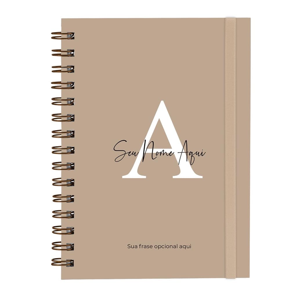 Caderno Personalizado Plus Feminino Moderna Colors Nude 14x20 Cm 100 Folhas