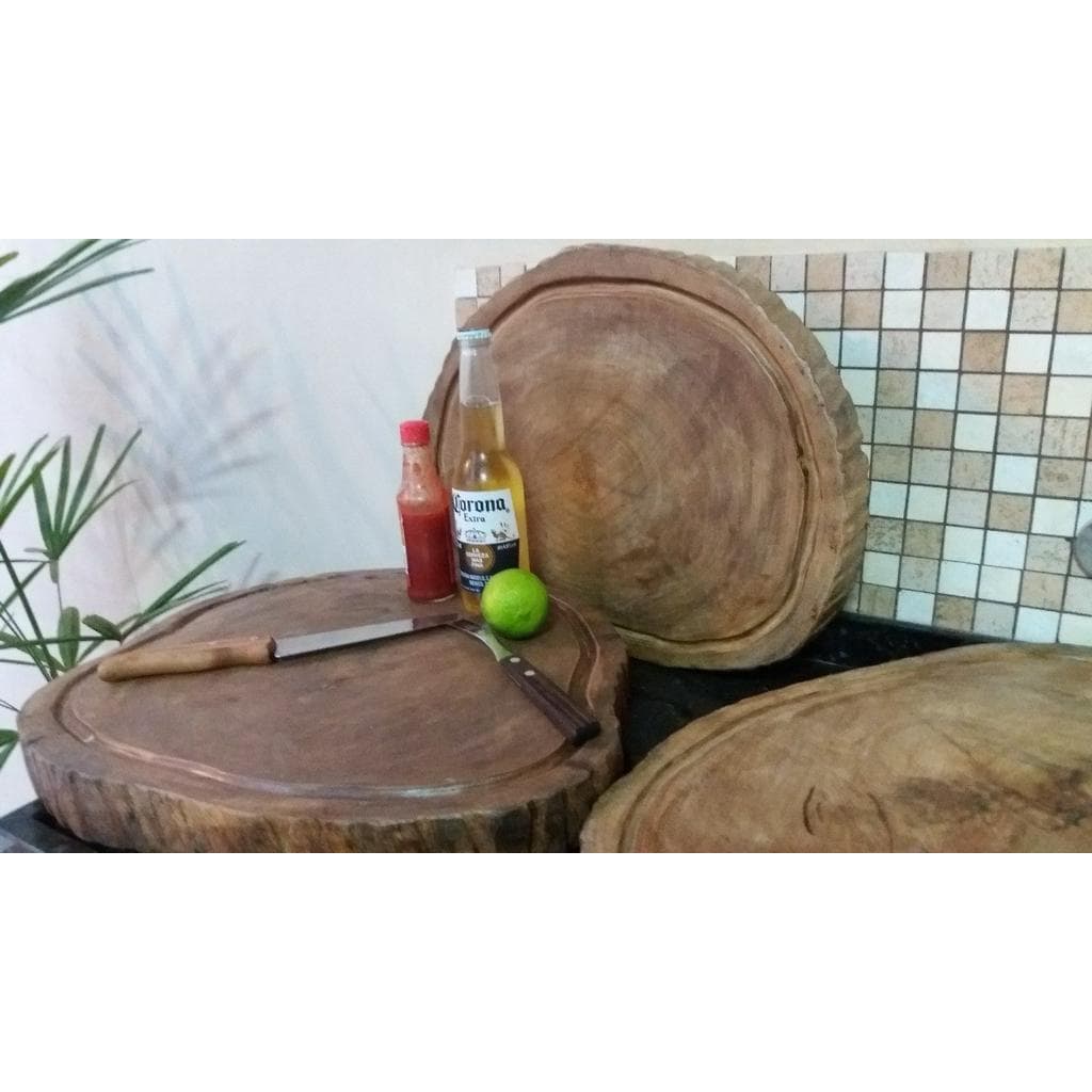 Tábua De Carne Para Churrasco Madeira Natural Maciça